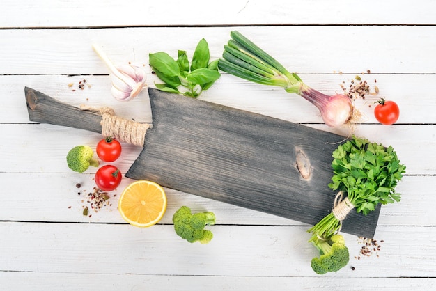 Deska z kolorowymi składnikami